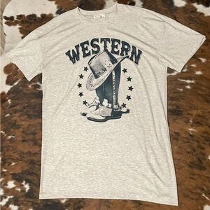 Western Graphic T-Shirt Dress